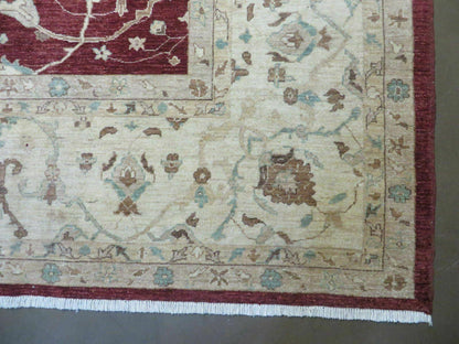 10' X 14' Vintage Handmade PESHAVAR CHOBI Pakistani Agra Wool Carpet Nice