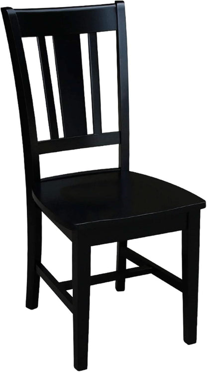 San Remo Splatback Dining Chairs Set Of Two, Black