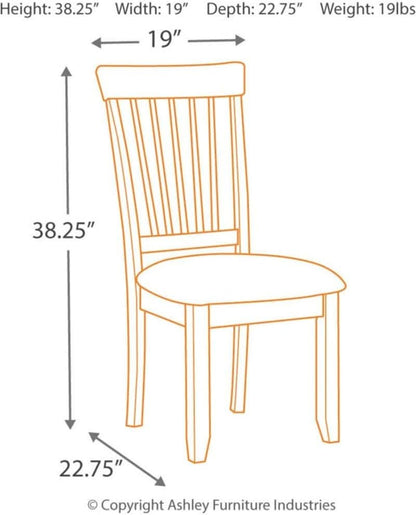 Berringer 18 Inch Rustic Dining Chair Set With Cushions Brown