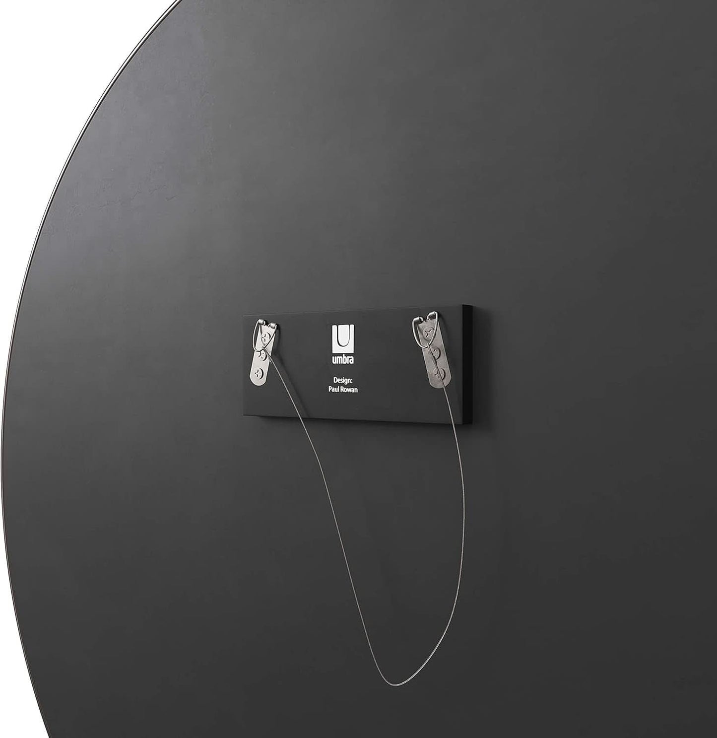 34 Inch Circle Mirror Titanium Finish For Entryways