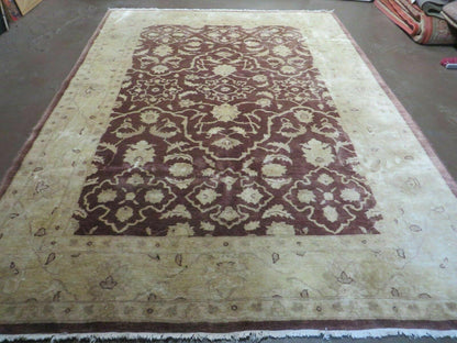 7' X 10' Vintage Fine Handmade Pakistan Peshawar Chobi Floral Wool Rug Vegy Dye