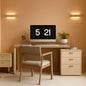 L Shaped Corner Desk Walnut With Large Workspace And Drawers