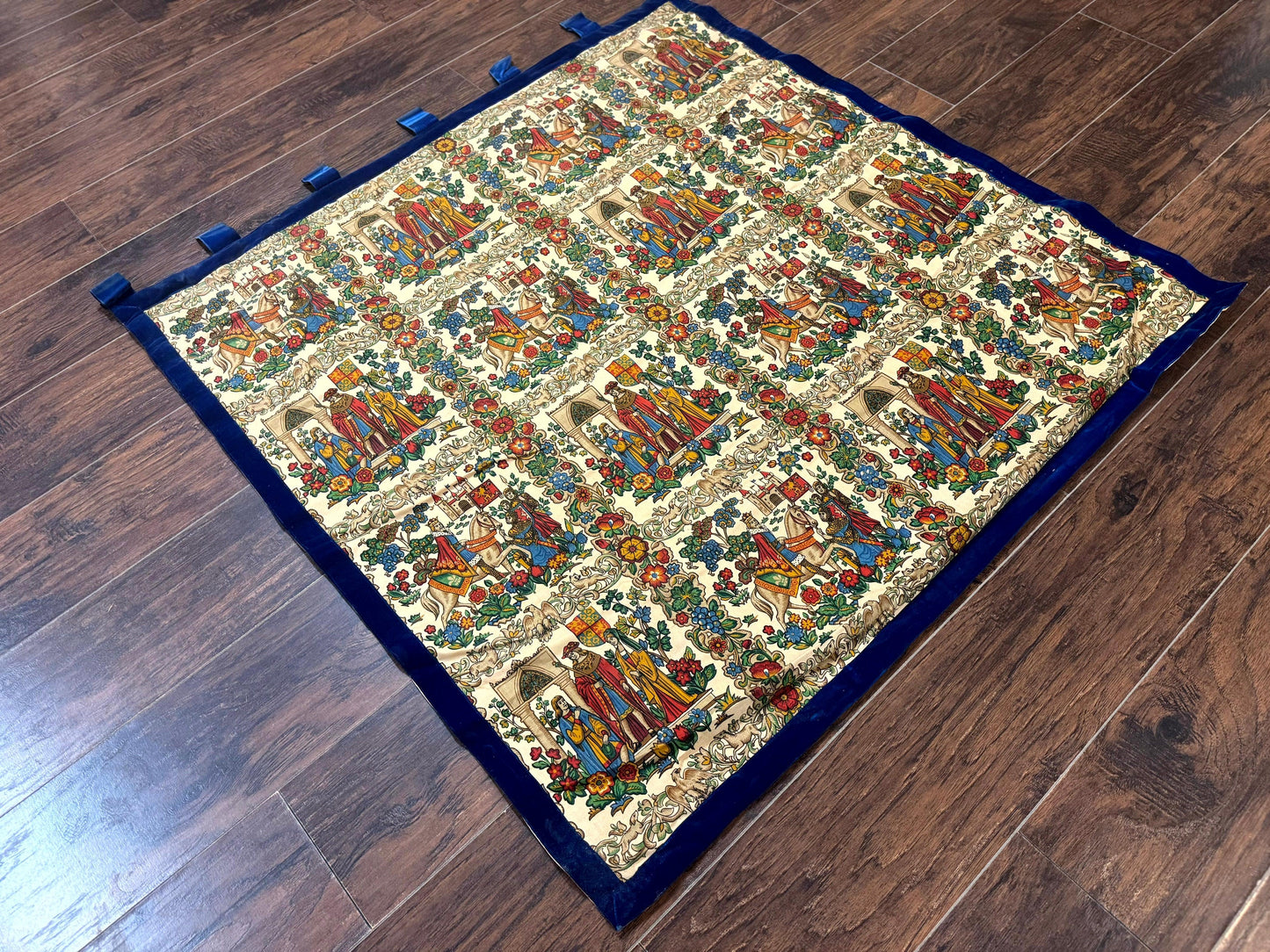 Vintage European Tapestry 4x4, Medievel Design