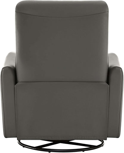 Power Recliner Chair USB Charging Charcoal Faux Leather