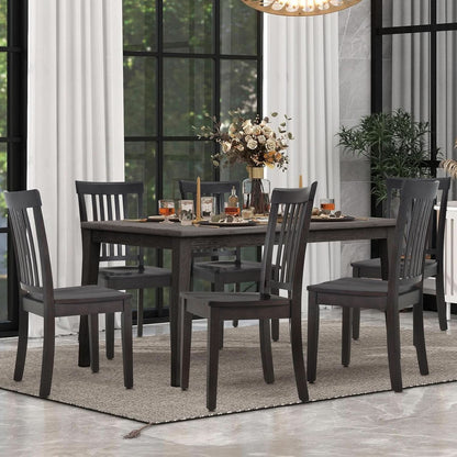 Wooden Windsor Dining Chairs Set Of 6 Dark Brown With Spindle Back