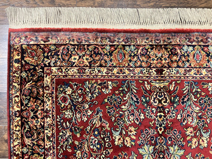Karastan Rug 5.9 x 9 Red Sarouk #785, Wool Karastan Carpet, Original 700 Series, Vintage Karastan Oriental Rug Discontinued