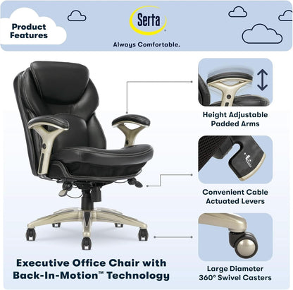 Ergonomic Office Chair Back In Motion Lumbar Support Black