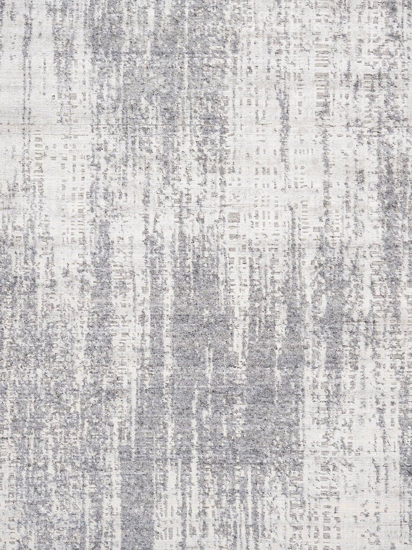 Canvello Hand-Loomed Bsilk & Wool Silver Area Rug- 5'4" X 7'8"