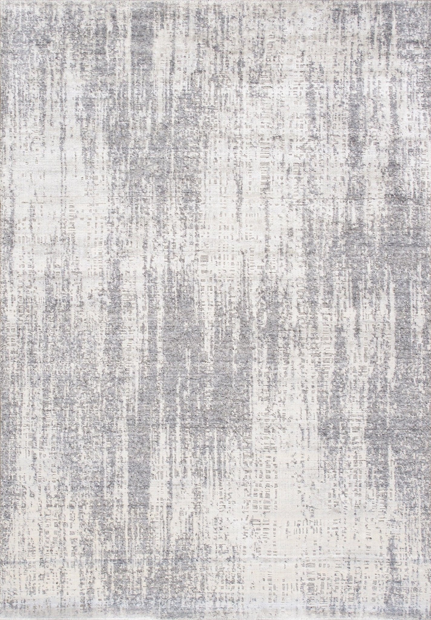 Canvello Hand-Loomed Bsilk & Wool Silver Area Rug- 5'4" X 7'8"
