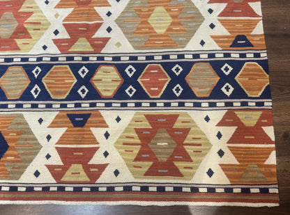 Turkish Kilim Rug 8x11, Handmade, Wool, Nourison Rug