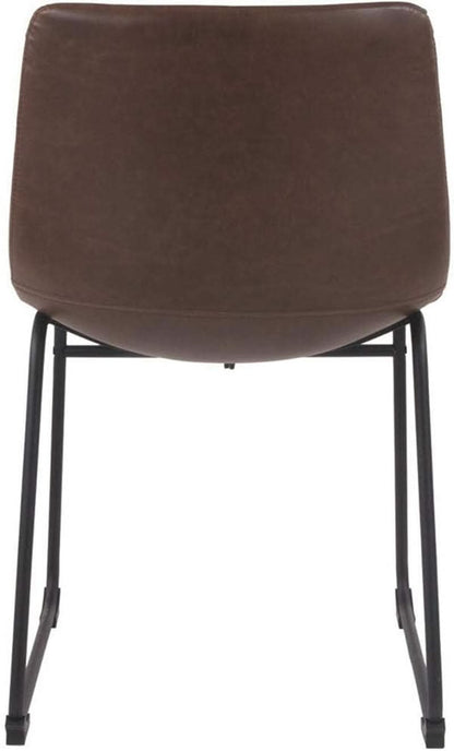 Mid Century Centiar 18.75 Inch Dining Bucket Chairs Set Of 2 Black And Brown