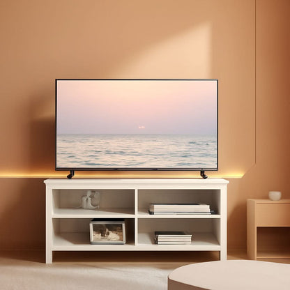 43 Inch White Mid Century Modern TV Stand For 50 Inch TVs