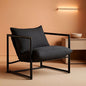 Aidan Sling Chair Dark Grey Metal Frame Shredded Foam