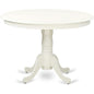 Round Dining Table With Pedestal Legs In Rich Color Finish
