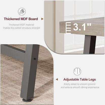 Industrial Dining Table 70.87 Inch Grey For Kitchen