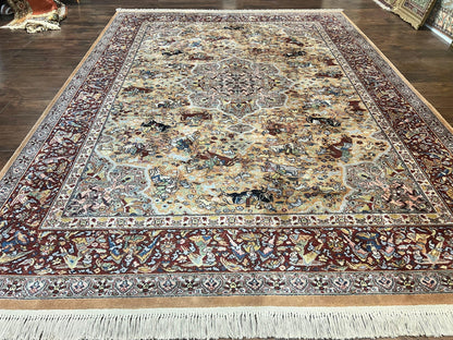 Karastan Rug 8.8 x 12 Persian Hunting Rug #723, Wool Pile