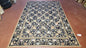 6x9 Vintage Needlepoint Rug Petitepoint Carpet Butterflies Floral Design Dark Brown & Tan 6 x 9 Handmade Flatweave Area Rug