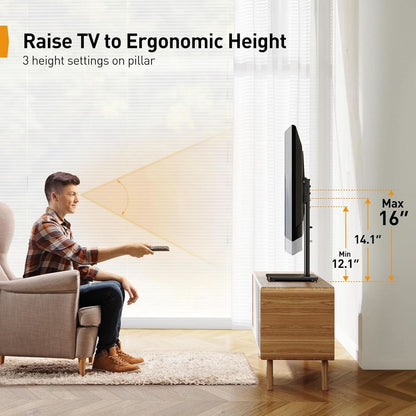 Tabletop TV Stand 23 to 60 Inches Height Adjustable