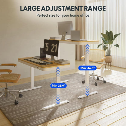 48 Inch Electric Standing Desk With USB Port And Drawers
