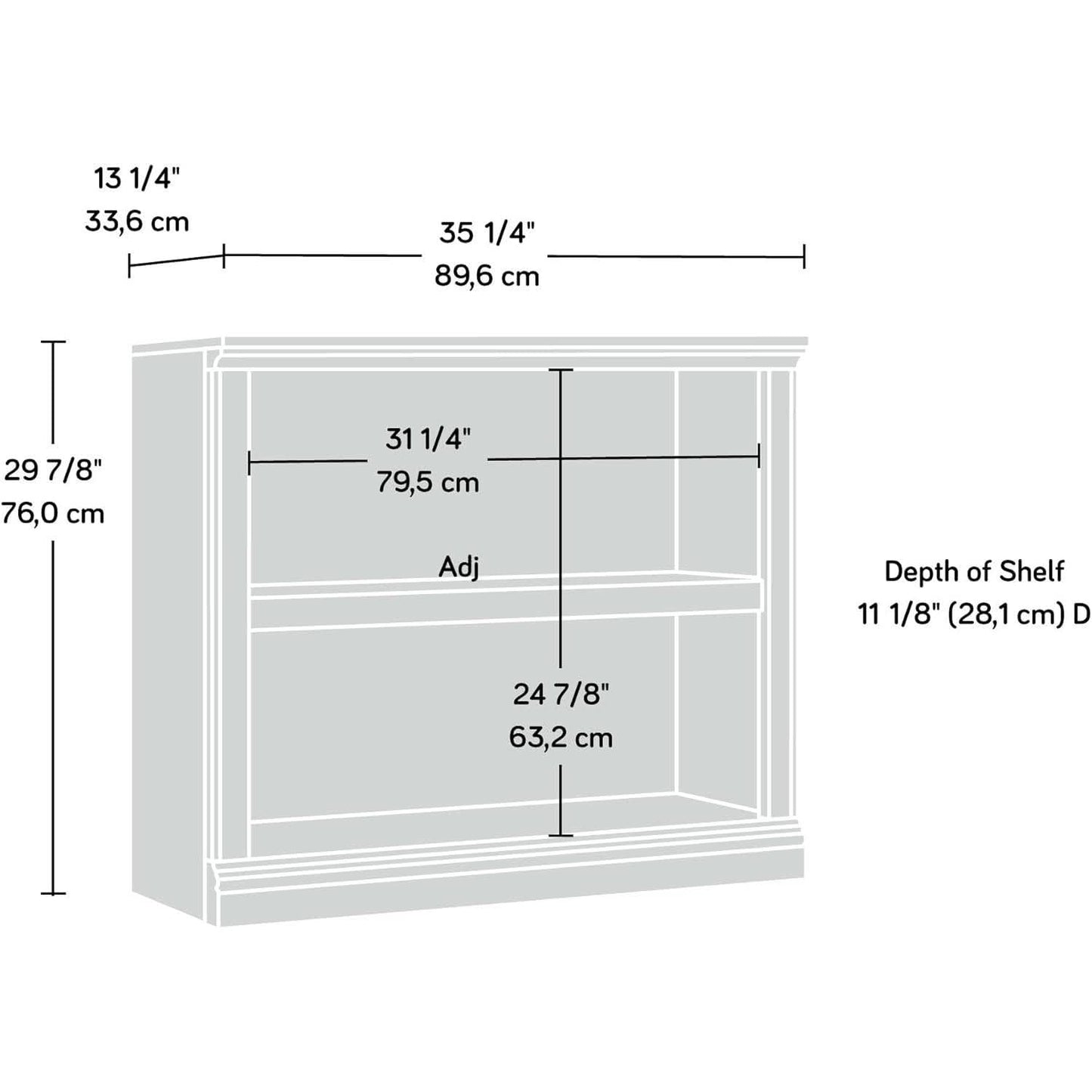 Two Tier Wooden Bookcase Salt Oak Multipurpose Bookshelf For Home Office And Living Room