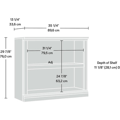 Two Tier Wooden Bookcase Salt Oak Multipurpose Bookshelf For Home Office And Living Room