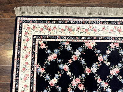 Karastan Rug 8.8 x 12, Garden of Eden #509/1270, Ebony Trellis, Vintage Discontinued Wool Pile Karastan Carpet