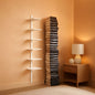 Invisible Floating Bookshelf Wall Mounted 8 Tier White