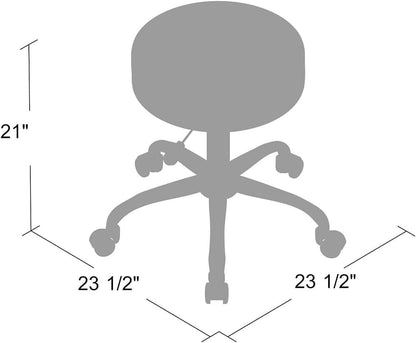 Boss Be Well Armless Medical Spa Stool Black Office Pro