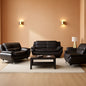 3 Piece Black Sofa Set Modern Living Room Couch Set Sofa Loveseat Chair For Home Decor