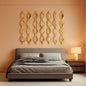 Teardrop Mirror Wall Decor Set Of 5 In Gold For Living Room
