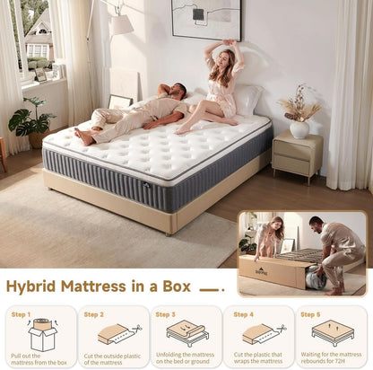Highly Breathable Full Size Memory Foam Mattress 12Inches