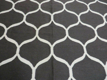 5' X 8' Modern Contemporary Hand Made Flat Weave Wool Rug Veg Dyes Nice