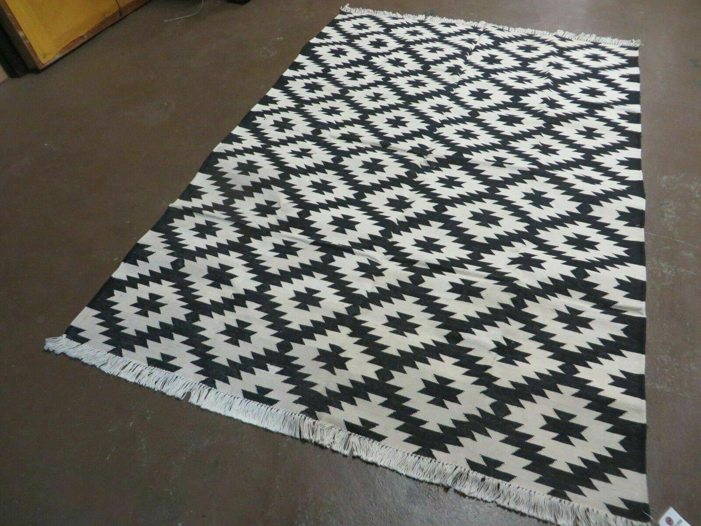 4' X 6' Hand Woven Wool Rug Contemporary Kilim Dhurrie Modern Oriental Area Rug