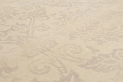 6' x 9' Hand Knotted Floral Traditional Oriental Wool Area rug Beige