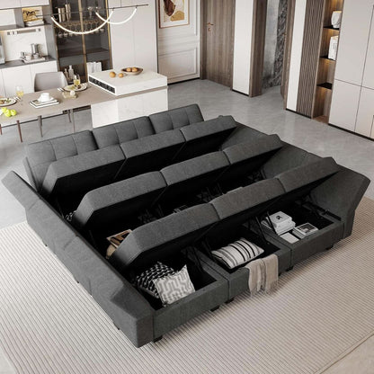Comfortable Modular Sleeper Sofa Couch with Storage Solution