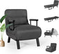 Comfy Convertible Sleep Chair Bed with Adjustable Backrest