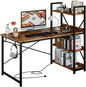 Computer Desk with Power Outlet and USB Charging Ports