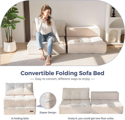 Convertible Folding Sofa Bed with High-Density Foam