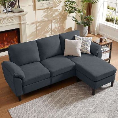 Convertible L Shaped Sectional Sofa with Storage Chaise