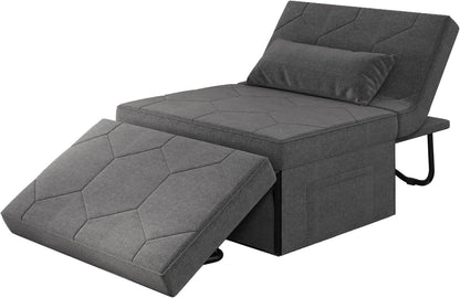 Convertible Sleeper Chair Bed with Adjustable Backrest