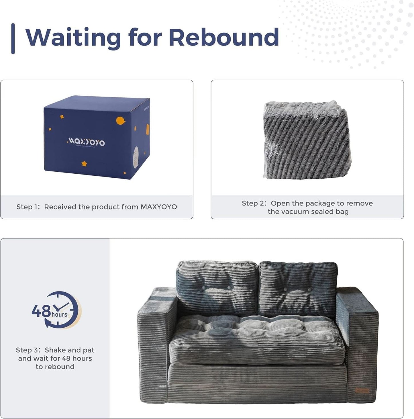 Convertible Sofa Bed With Pillows For Living Room
