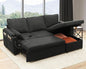 Convertible Sofa Bed with Storage and Cup Holder