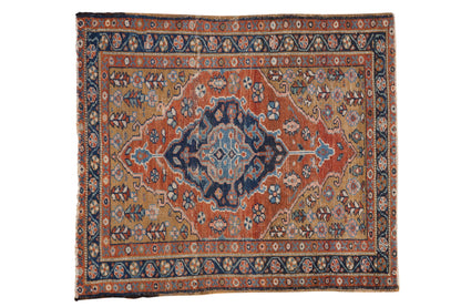 3.5x4 Vintage Heriz Square Rug