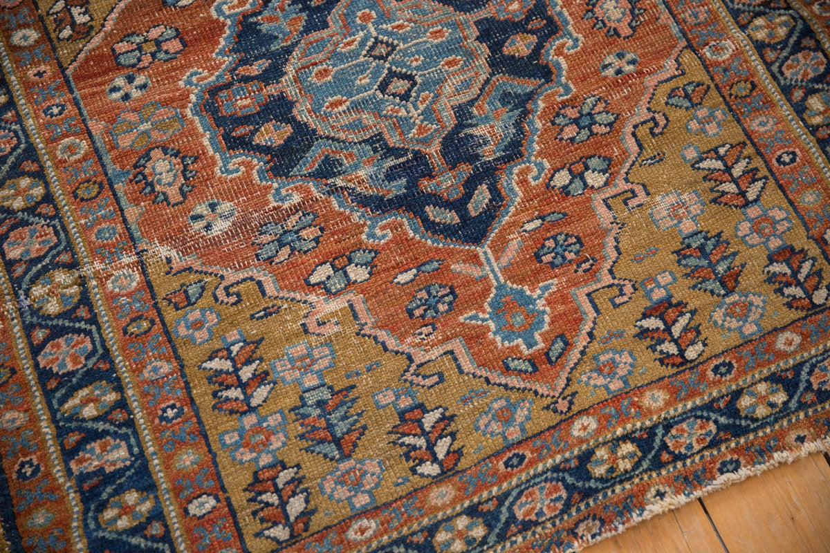3.5x4 Vintage Heriz Square Rug