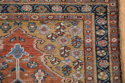 3.5x4 Vintage Heriz Square Rug