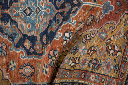3.5x4 Vintage Heriz Square Rug