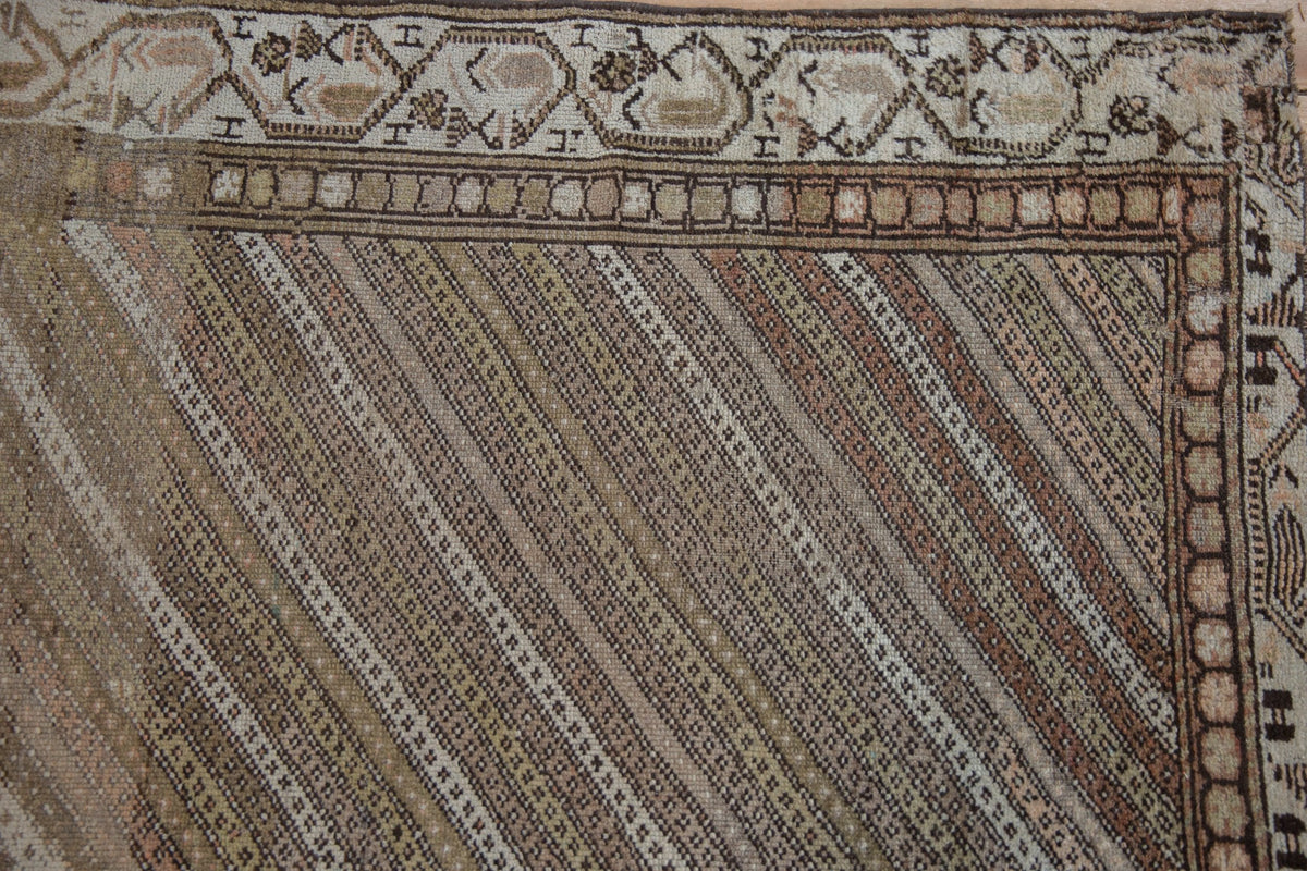 3x8.5 Vintage Distressed Hamadan Rug Runner