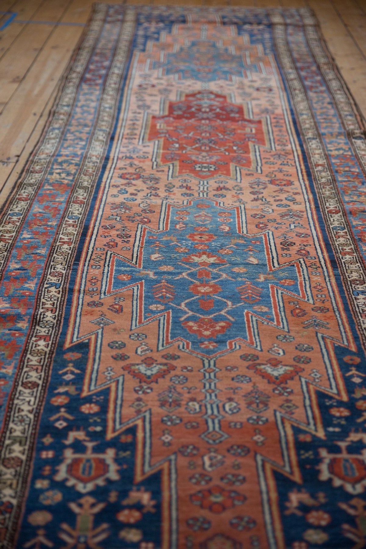 3.5x12.5 Vintage Fine Distressed Malayer Rug Runner