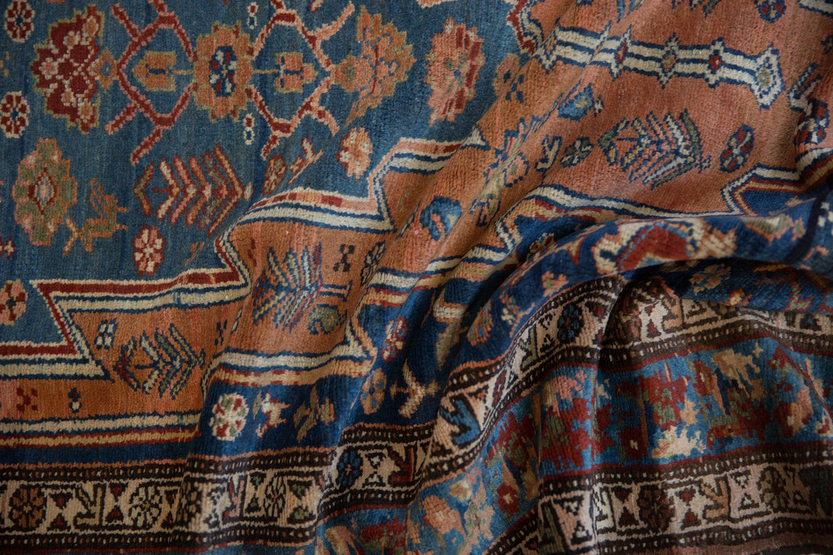 3.5x12.5 Vintage Fine Distressed Malayer Rug Runner