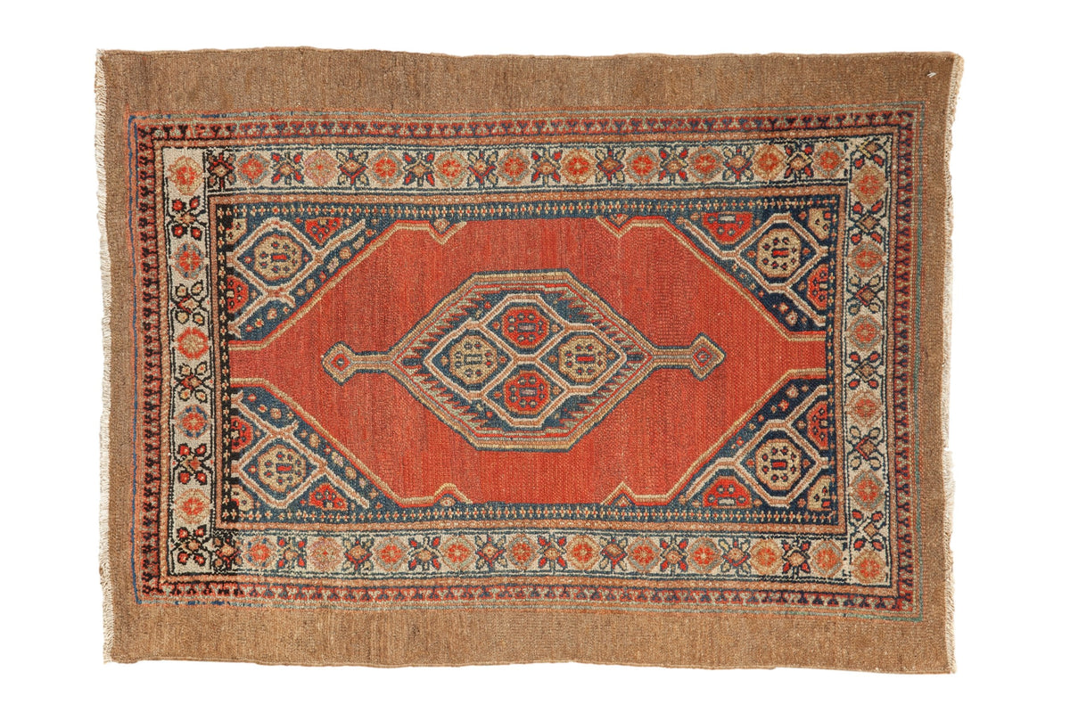 3x4 Vintage Fine Camel Hair Serab Square Rug